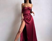 Атласний комплект: корсет бюстʼє + спідниця максі Атласний комплект: корсет бюстʼє + спідниця максі | PUSHKA SHOP