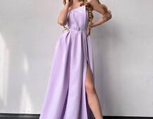 Сукня максі  з розрізом на спідниці  | PUSHKA SHOP