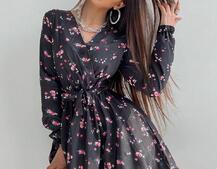 Сукня в квітковий принт з воланами Сукня в квітковий принт з воланами | PUSHKA SHOP