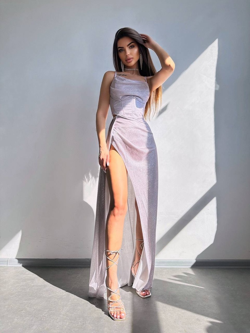 Сяючий комплект: корсет + спідниця максі | PUSHKA SHOP