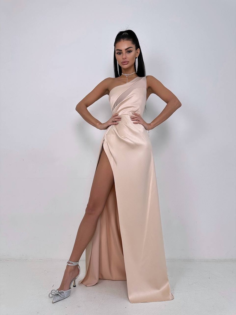 Атласна сукня максі  | PUSHKA SHOP