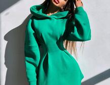 Тепле приталене худі з капюшоном на флісі + корсет на шнурівці Можна носити з корсетом та без | PUSHKA SHOP