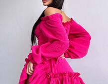 Муслінова сукня з рюшами   | PUSHKA SHOP