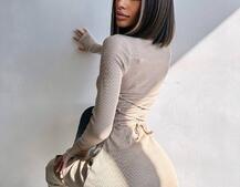 Трикотажна сукня міні  зі шнурівкою на спинці    | PUSHKA SHOP