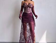 Корсетна сукня максі з рукавичками Корсетна сукня максі з рукавичками | PUSHKA SHOP