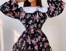 Платье со съёмным воротничком и подъюбником Платье со съёмным воротничком и подъюбником | PUSHKA SHOP