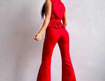 Костюм: піджак на підкладці, штани кльош+ жилет Костюм: піджак на підкладці, штани кльош+ жилет | PUSHKA SHOP