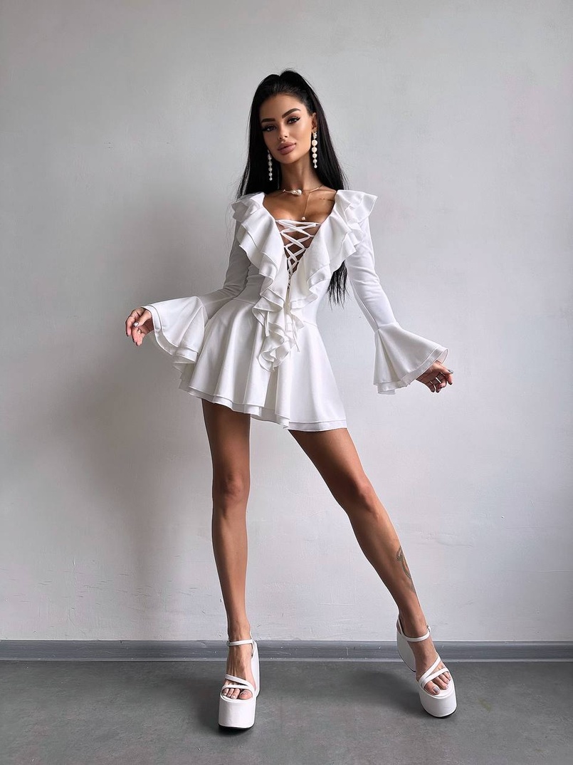 Сукня з з воланами на ґудзиках Сукня з з воланами на ґудзиках | PUSHKA SHOP