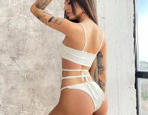 Купальник с завязками на талии с чашечками  | PUSHKA SHOP