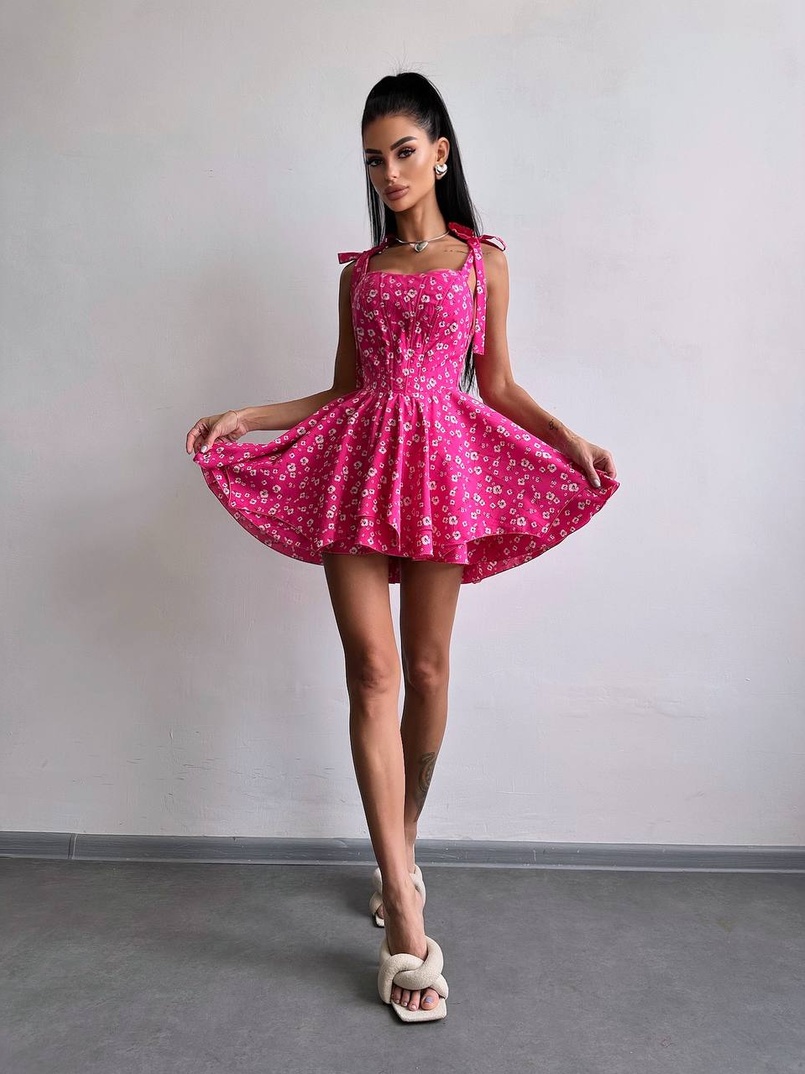 Корсетна сукня з подвійною спідницею  | PUSHKA SHOP