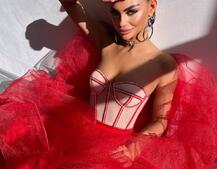 Комплект: корсет бюстьє декорований стразами + пишна спідниця максі  Ручна робота  | PUSHKA SHOP