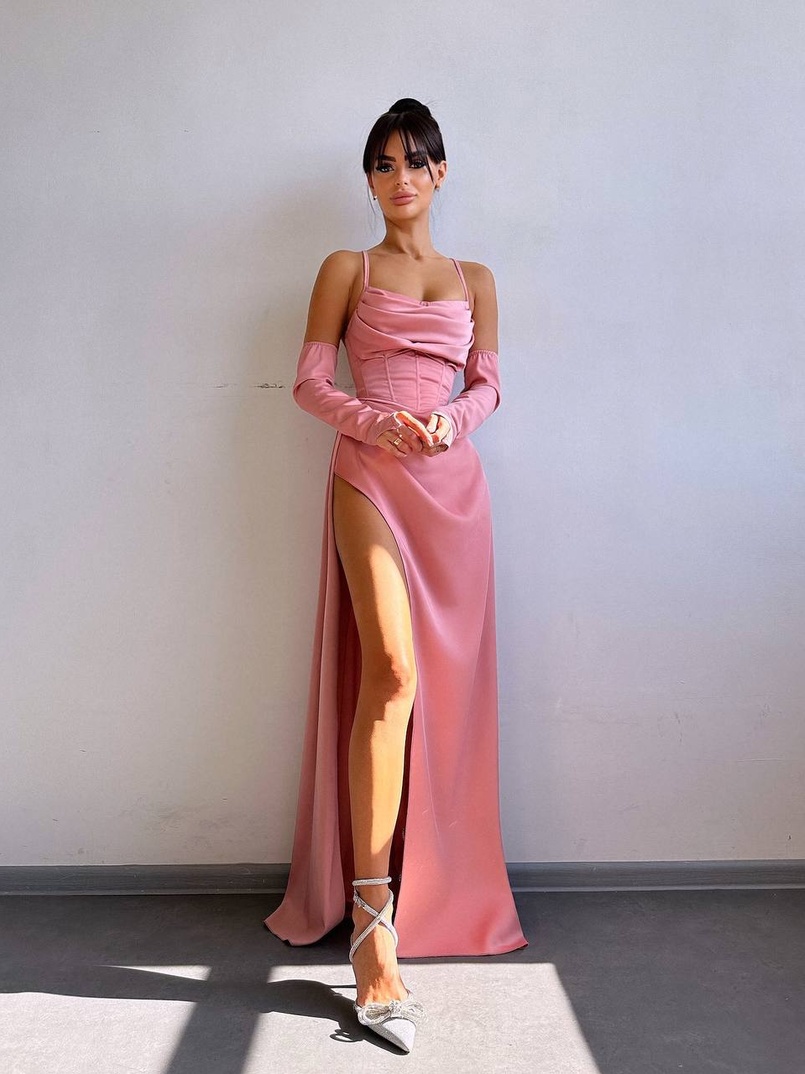 Комплект: корсет з рукавичками + спідниця максі з драпіруванням Комплект: корсет з рукавичками + спідниця максі з драпіруванням | PUSHKA SHOP