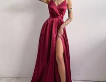 Платье макси с разрезом на юбке и запахом на груди   Платье макси с разрезом на юбке и запахом на груди   | PUSHKA SHOP