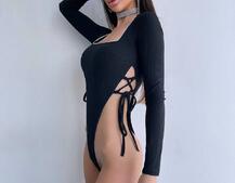 Трикотажне боді зі шнурівкою з боків, прикрашене стразами Прикраса пришита. Ручна робота. Трикотажне боді зі шнурівкою з боків, прикрашене стразами Прикраса пришита. Ручна робота. | PUSHKA SHOP