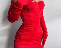 Корсетна сукня міні з філіжанками  | PUSHKA SHOP