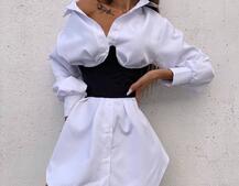 Приталена сорочка + корсет  | PUSHKA SHOP