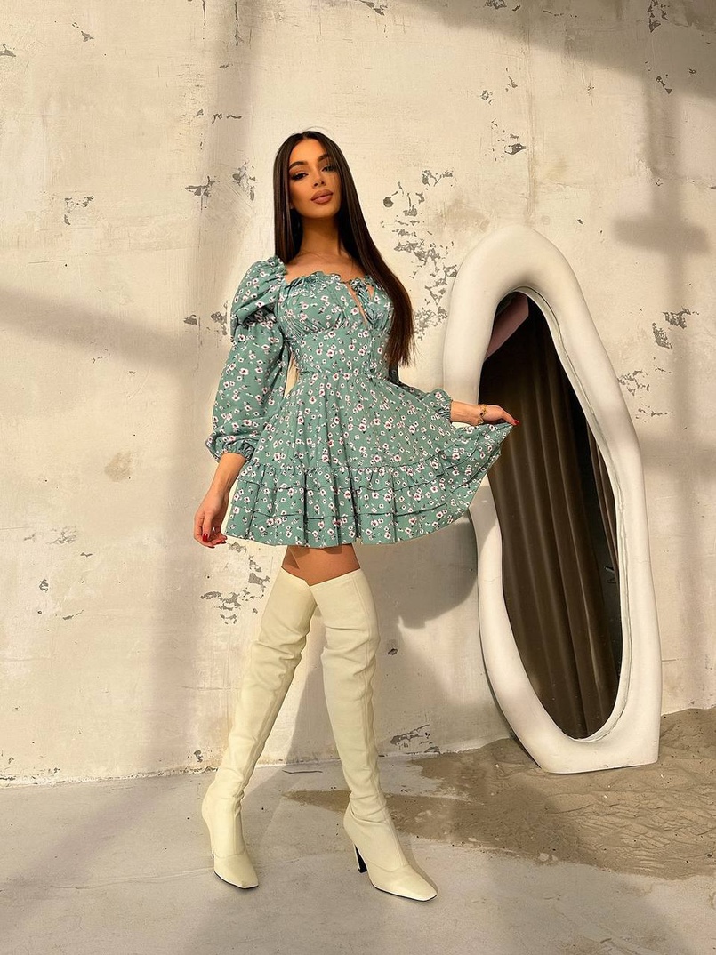 Сукня з воланами та шнурівкою по спинці Сукня з воланами та шнурівкою по спинці | PUSHKA SHOP