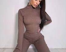 Трикотажный облегающий комбинезон  | PUSHKA SHOP