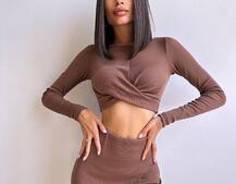 Комплект: топ + спідниця с розрізами  | PUSHKA SHOP