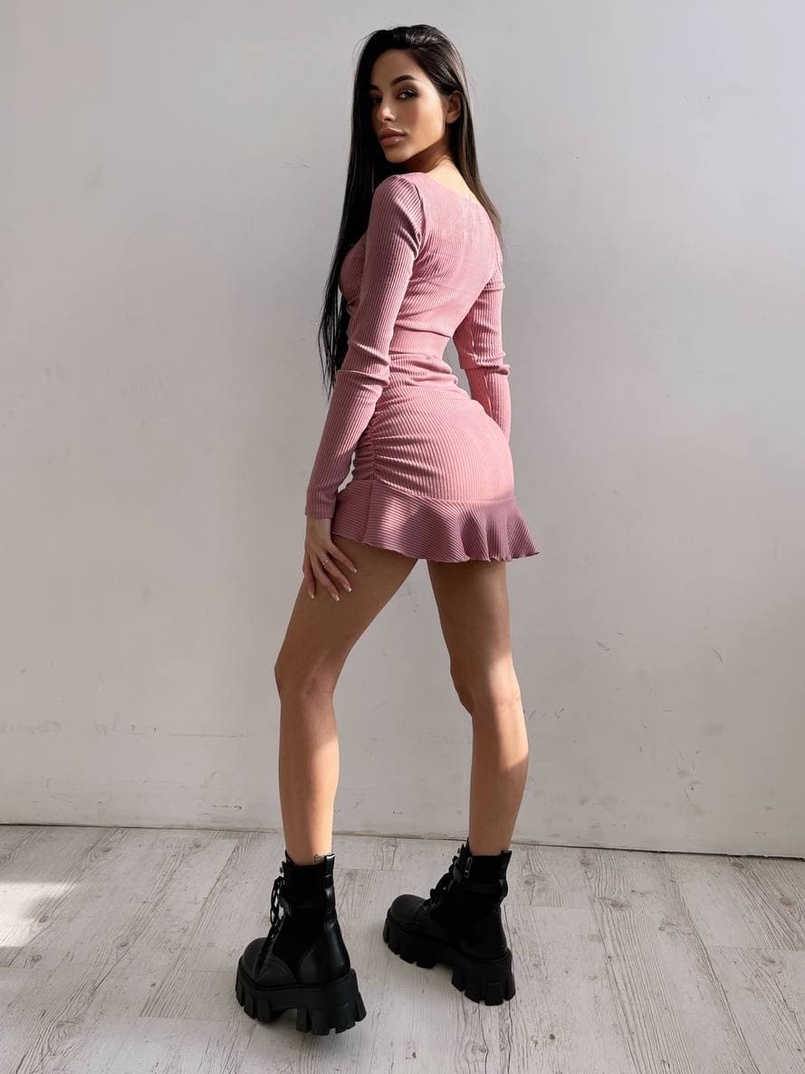 Трикотажный комплект: топ + юбка со сборкой Трикотажный комплект: топ + юбка со сборкой | PUSHKA SHOP