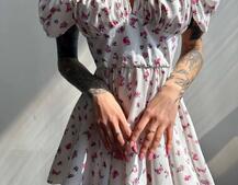 Сукня- міні у квітковий принт Сукня- міні у квітковий принт | PUSHKA SHOP