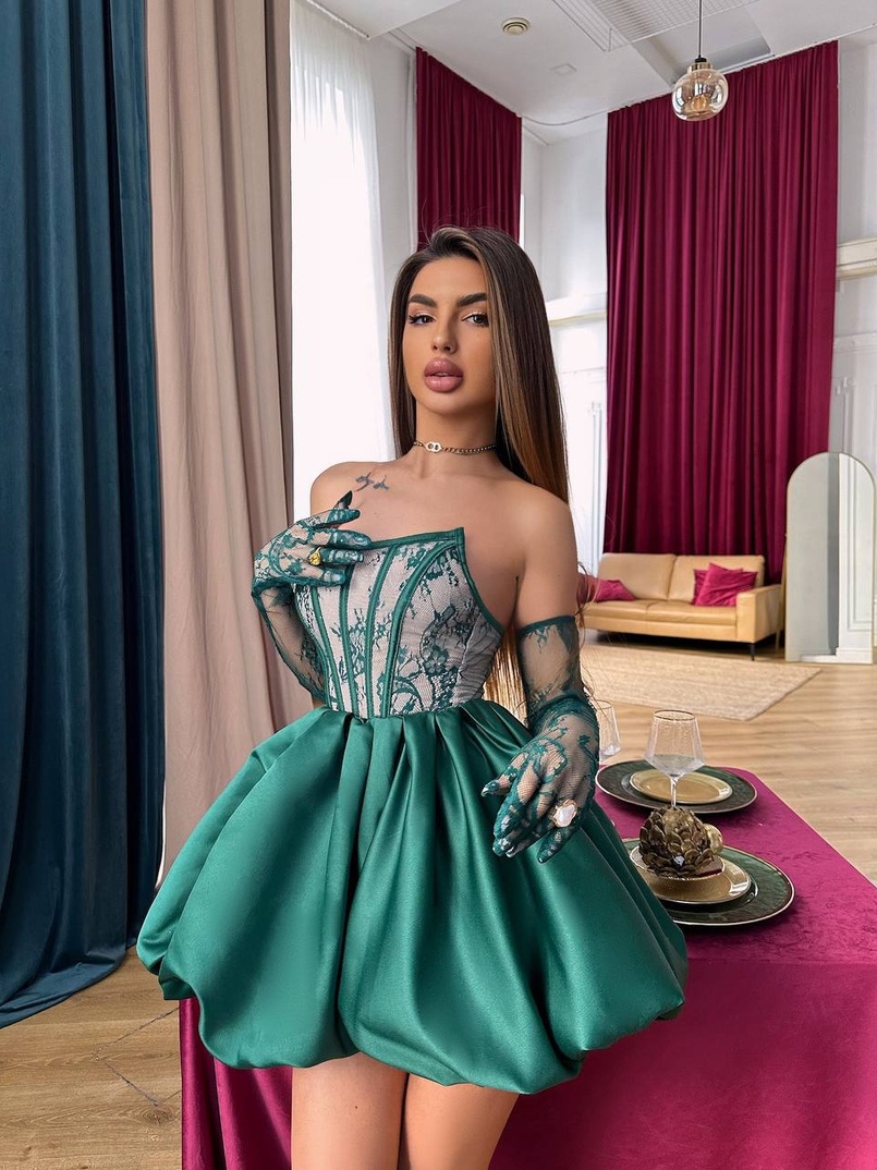 Комплект : мереживний корсет  з рукавичками + спідниця балон  | PUSHKA SHOP