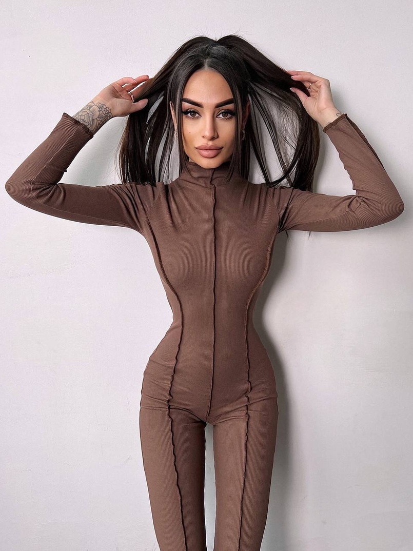 Трикотажний комбінезон у стилі «Печворк» | PUSHKA SHOP