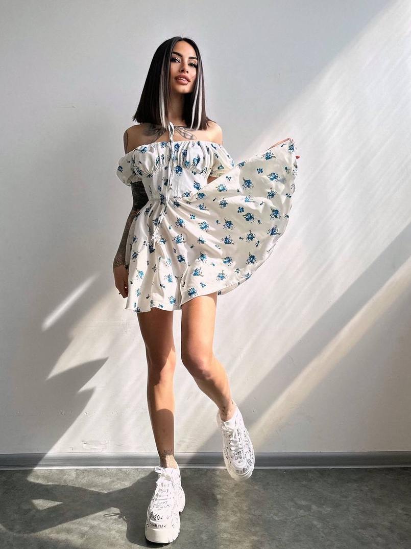 Сукня- міні у квітковий принт Сукня- міні у квітковий принт | PUSHKA SHOP