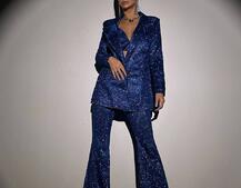 Костюм: піджак на підкладці, штани кльош+ топ з чашечками | PUSHKA SHOP