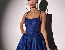 Блискуча корсетна сукня з пишною подвійною спідницею Блискуча корсетна сукня з пишною подвійною спідницею | PUSHKA SHOP