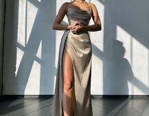 Комплект: корсет, декорований стразами + спідниця максі з драпіруванням  | PUSHKA SHOP