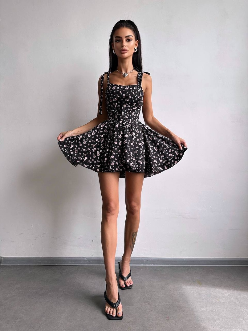 Корсетна сукня з подвійною спідницею  | PUSHKA SHOP