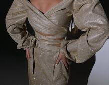 Сяючий комплект: топ  + спідниця  | PUSHKA SHOP