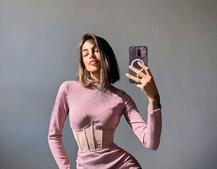 Сукня-міні  з елементами корсету  Довжину спідниці можна регулювати  | PUSHKA SHOP