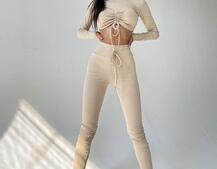 Трикотажный комплект: топ + леггинсы    | PUSHKA SHOP