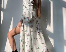 Сукня міді з квітковим принтом  Сукня міді з квітковим принтом  | PUSHKA SHOP