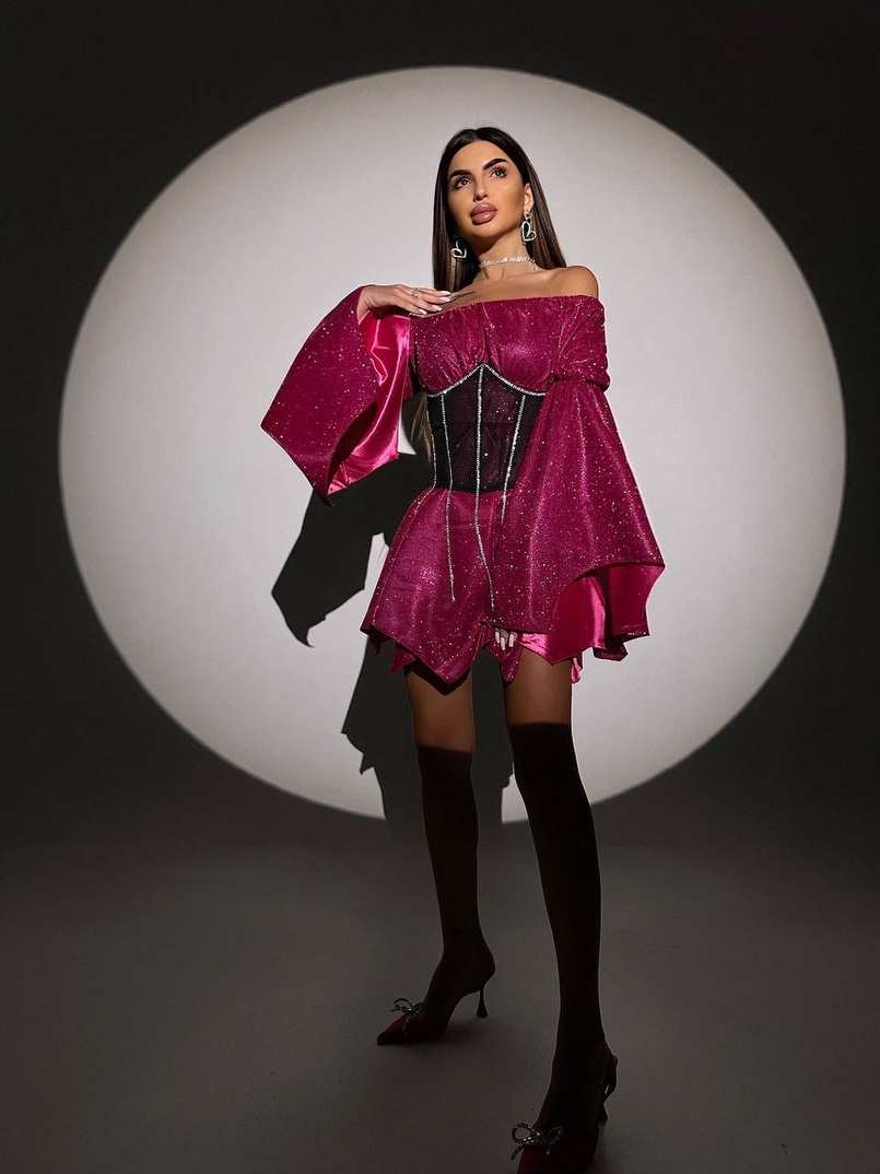 Сяючий комплект: сукня + корсет   | PUSHKA SHOP