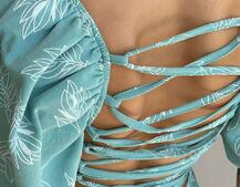 Улюблена сукня міді зі шнурівкою на спинці в нових кольорах | PUSHKA SHOP