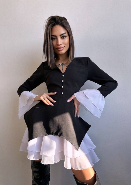 Сукня з воланами та ґудзиками  | PUSHKA SHOP