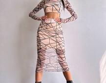 Комплект: топ + спідниця міді   Комплект: топ + спідниця міді   | PUSHKA SHOP