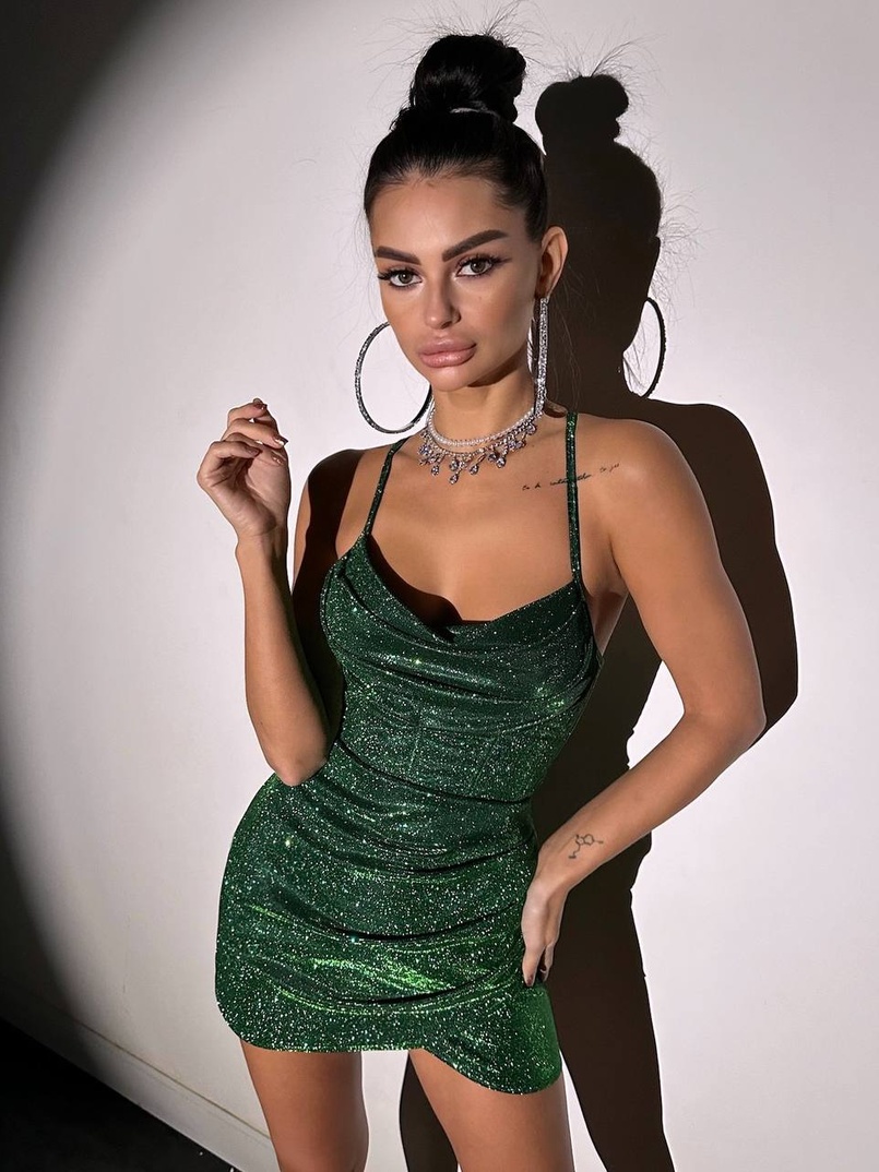 Сяючий комплект: корсет + спідниця міні з драпіруванням   | PUSHKA SHOP