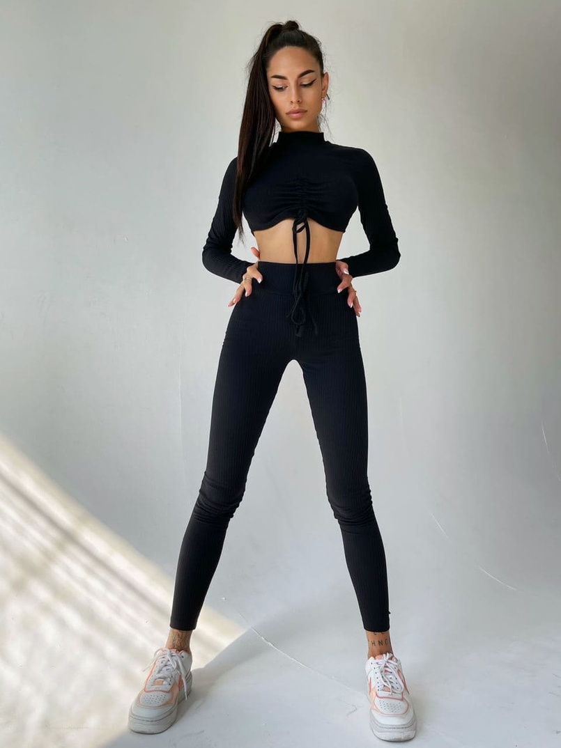 Трикотажный комплект: топ + леггинсы    | PUSHKA SHOP