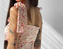 Платье с пышной юбочкой и корсетом | PUSHKA SHOP