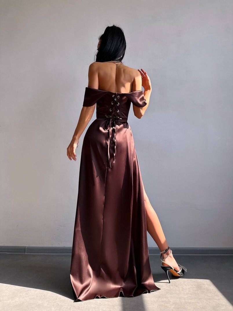 Атласний комплект: корсет бюстʼє + спідниця максі  | PUSHKA SHOP