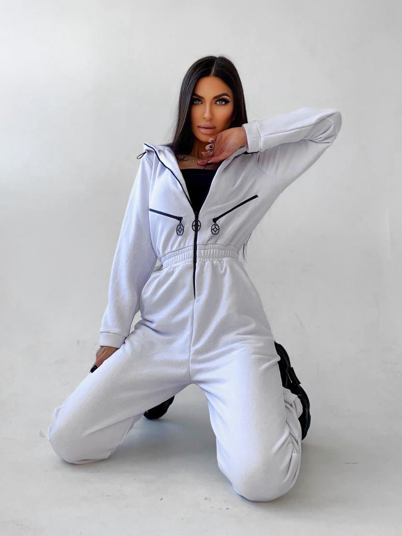 Приталенный комбинезон на молнии  | PUSHKA SHOP