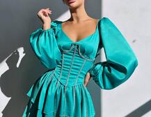 Сукня з корсетом, декорованим стразами Ручна робота Сукня з корсетом, декорованим стразами Ручна робота | PUSHKA SHOP