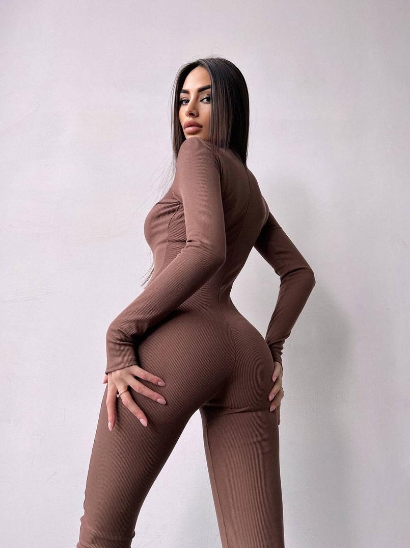 Облягаючий трикотажний комбінезон  | PUSHKA SHOP