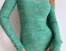 Трикотажна сукня міді  з чашечками  | PUSHKA SHOP