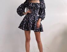 Квіткова сукня на ґудзиках з воланами Квіткова сукня на ґудзиках з воланами | PUSHKA SHOP