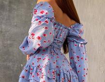 Сукня з воланами та шнурівкою  по спинці Сукня з воланами та шнурівкою  по спинці | PUSHKA SHOP